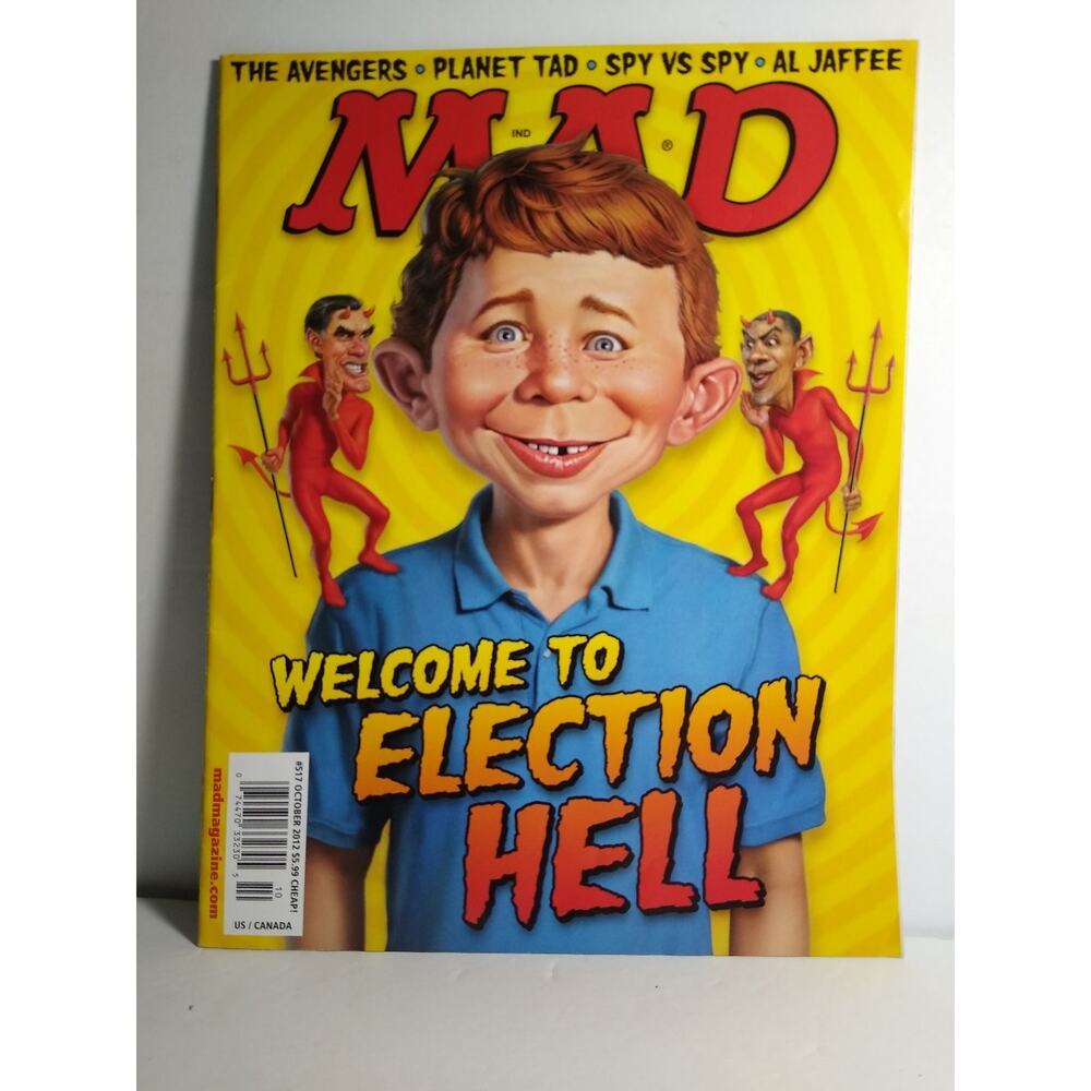 MAD Magazine #517 Comic Book 2012 The Avengers Election Hell Devils Planet Tad